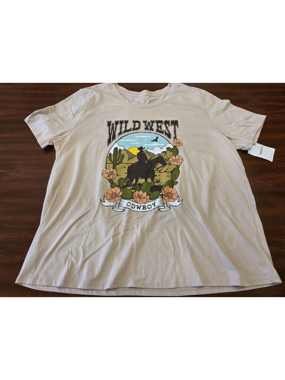 NWT Organic Generation Cowboy Wild West Tee 2X Organic Cotton Western Ranch